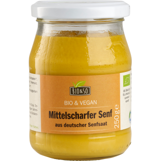 Senf mittelscharf Bio&So 250 g